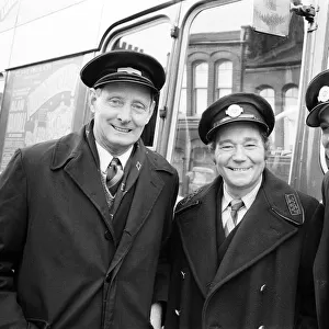 On The Buses, TV series, filming on location in Hornsey, London, 9th December 1971