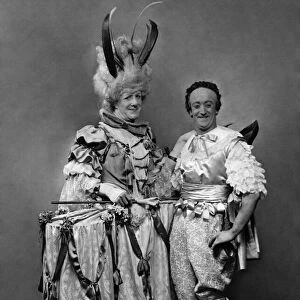 Buttons and one of the ugly sisters who star in the pantomime Cindrella at Drury lane