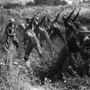 C Company of the Reading Home Guard seen here being instructed on how to throw a hand C Company of the Reading Home Guard seen here being instructed on how to throw a hand