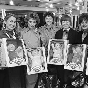 Cabbage Patch Dolls for sale in Harrods. Barbara Ericson from Dallas along with some