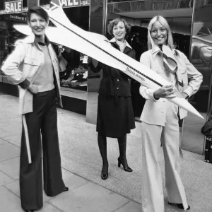 Cabin crew members who work on the supersonic passenger aircraft Concorde
