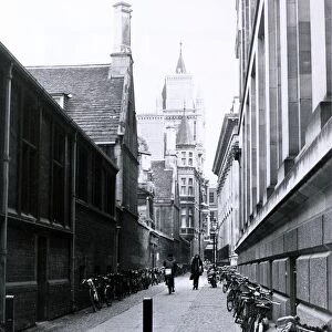 Cambridge University students historic Senate House passage in the university city