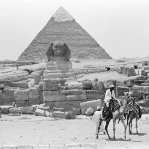 A camel ride vendor seen here in the depression to the south of Khafre