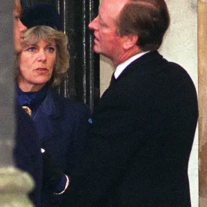 Camilla Parker Bowles and Andrew Parker Bowles at Memorial Service Print