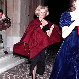 Camilla Parker Bowles leaving party at The Ritz in London November 1995