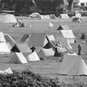 Campsite grows as festival goers start to arrive for the 20th National Rock Festival Campsite grows as festival goers start to arrive for the 20th National Rock Festival