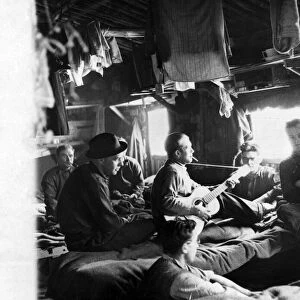 Canadian loggers camp in Scotland during the Second World War