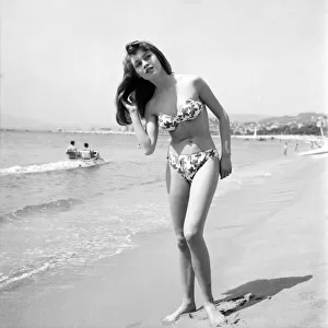 Cannes Film Festival 1953. French actress Brigitte Bardot seen here making her first