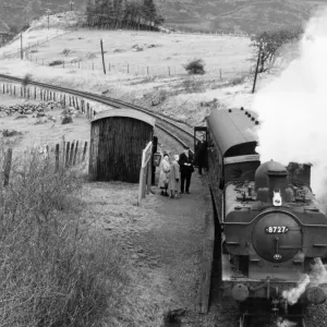 Der letzte Zug auf der Bala-Blaenau-Festungsbahnlinie vor Capel-Celyn-Halt