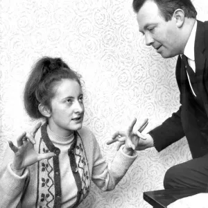 Captain Harold Dodds an amateur hypnotist with his 21 year old assistant Irene Wilson who Captain Harold Dodds an amateur hypnotist with his 21 year old assistant Irene Wilson who