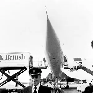 Captain Hector McMullen, who retires after his record-breaking flight on the Concorde