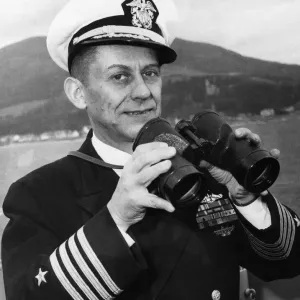 Print of Captain Richard Boyer Laning on the USS Proteus Print of Captain Richard Boyer Laning on the USS Proteus