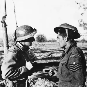 Print of RAF Regiment guarding Castel Benito airfield