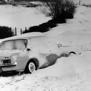Deep Snow Drift Print, Culverhouse Cross, 20th February 1978 Deep Snow Drift Print, Culverhouse Cross, 20th February 1978
