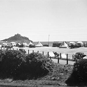 Caravan and camping site over looking St Michaels Mount. July 1939
