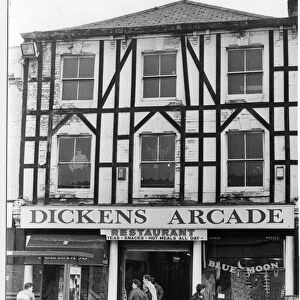 CARDIFF ARCADES: Dickens Arcade, CASTLE STREET, WHERE THE ROCKOLA CLOTHES SHOP IS ON THE