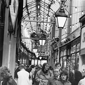 CARDIFF ARCADES: Morgan Arcade: Shoppers in one of Cardiff