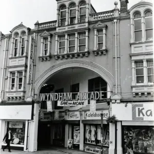 Cardiff - Arcades - Wyndham Arcade - Entrance - 1st December 1988 - Western Mail Cardiff - Arcades - Wyndham Arcade - Entrance - 1st December 1988 - Western Mail