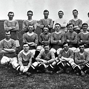 Cardiff City football team 1913-1914. Back Row: K. McKenzie, G. West, J. Evans, J