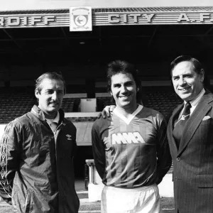 Cardiff Citys new signing, former England captain Gerry Francis pictured with Cardiff Citys new signing, former England captain Gerry Francis pictured with