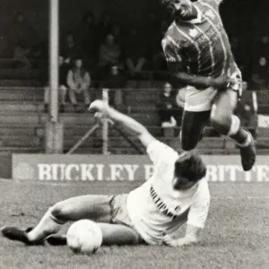 Cardiff City's Steve Mardenborough Tumbles - Print 1987 Cardiff City's Steve Mardenborough Tumbles - Print 1987