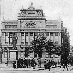 Cardiff - Old - The library on the Hayes, Cardiff, c. 1904 *Last week