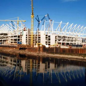 Cardiff - Sport - Rugby - The Millennium Stadium under construction - c. 1998 Cardiff - Sport - Rugby - The Millennium Stadium under construction - c. 1998