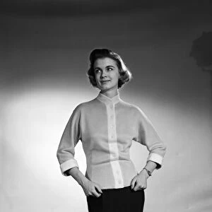 Cardigan modelled by Marianne Burwood. 5th January 1954