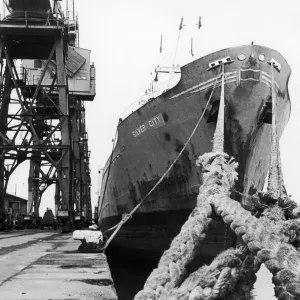 The cargo ship Silver City seen here berthed at Teesside. 24th April 1980 The cargo ship Silver City seen here berthed at Teesside. 24th April 1980