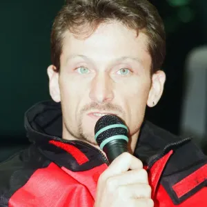 Carl Fogarty at Donington Park, news press conference ahead of British round of Superbike Carl Fogarty at Donington Park, news press conference ahead of British round of Superbike