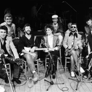 Carl Perkins with Super Backing Group Print 1985