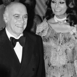 Carlo Ponti and Sophia Loren at the Sporting Casino Print, 1977 Carlo Ponti and Sophia Loren at the Sporting Casino Print, 1977