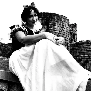 Carol Leroy on a photoshoot on the Newcastle City Walls for the Pantomime Snow White Carol Leroy on a photoshoot on the Newcastle City Walls for the Pantomime Snow White