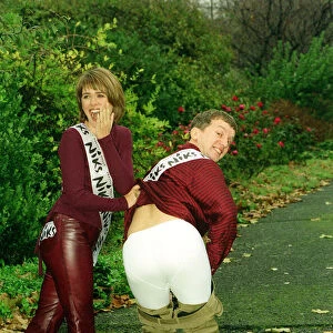 Carol Smillie TV Presenter November 98 Who has been voted Rear Of The Year pictured