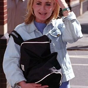 Caroline Aherne television comedy actress August 1998 visiting the hairdressers near her