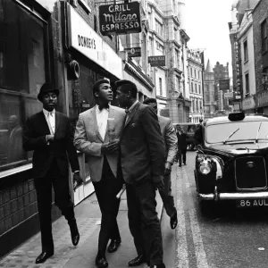Cassius Clay, in London for fight against Henry Cooper, London, 27th May 1963 Cassius Clay, in London for fight against Henry Cooper, London, 27th May 1963