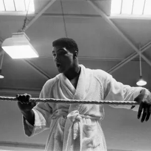 Cassius Clay (Muhammad Ali) training in White City ahead of his fight with British Cassius Clay (Muhammad Ali) training in White City ahead of his fight with British