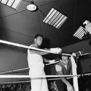 Cassius Clay (Muhammad Ali) training in White City ahead of his fight with British Cassius Clay (Muhammad Ali) training in White City ahead of his fight with British