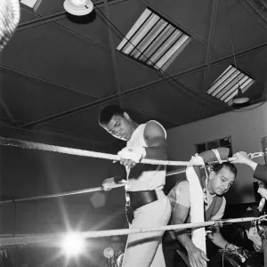 Cassius Clay (Muhammad Ali) training in White City ahead of his fight with British Cassius Clay (Muhammad Ali) training in White City ahead of his fight with British