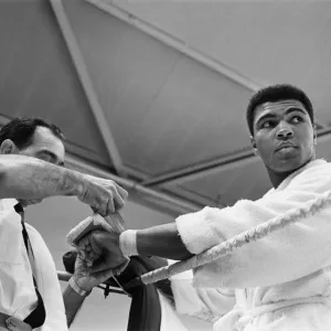 Cassius Clay (Muhammad Ali) training in White City ahead of his fight with British Cassius Clay (Muhammad Ali) training in White City ahead of his fight with British