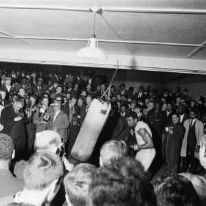 Cassius Clay (Muhammad Ali) training in White City ahead of his fight with British Cassius Clay (Muhammad Ali) training in White City ahead of his fight with British