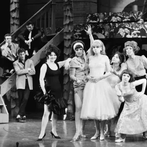 The cast of the American musical Grease rehearsing at the New London theatre off Drury The cast of the American musical Grease rehearsing at the New London theatre off Drury