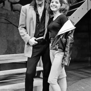 The cast of the American musical Grease rehearsing at the New London theatre off Drury The cast of the American musical Grease rehearsing at the New London theatre off Drury