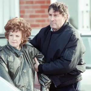The cast of Coronation Street filming scenes for death of Alan Bradley The cast of Coronation Street filming scenes for death of Alan Bradley
