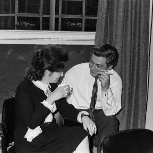 The cast of Coronation Street on set. Pat Phoenix at conference with producer The cast of Coronation Street on set. Pat Phoenix at conference with producer