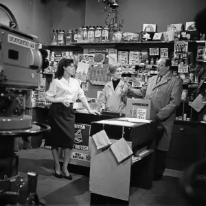 The cast of Coronation Street on set. Pat Phoenix with newcomers Irene The cast of Coronation Street on set. Pat Phoenix with newcomers Irene