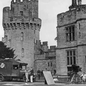 Print of Cast and Crew at Warwick Castle, 1935 Print of Cast and Crew at Warwick Castle, 1935