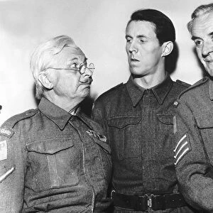 The cast of Dad Army Clive Dunn Graham Hamilton and John Le Mesurier during