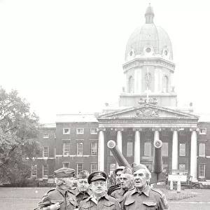 Cast of Dads Army at opening of exhibition at the Imperial War Museam