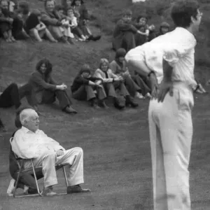 Print of Dads Army cast at Hayfield charity cricket match